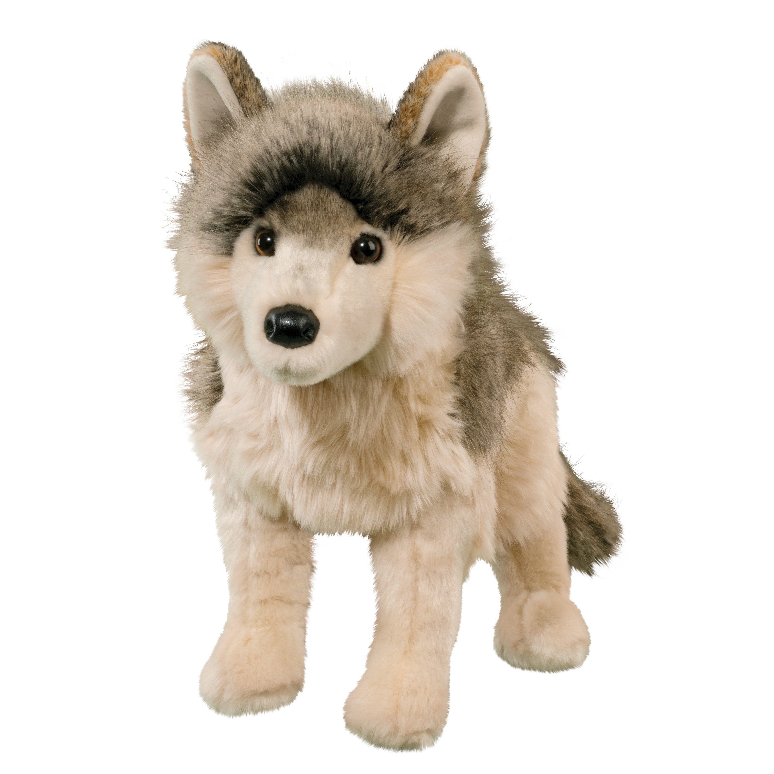 Raina 12" tall Howling Wolf plush stuffed animal by Douglas Cuddle Toy 