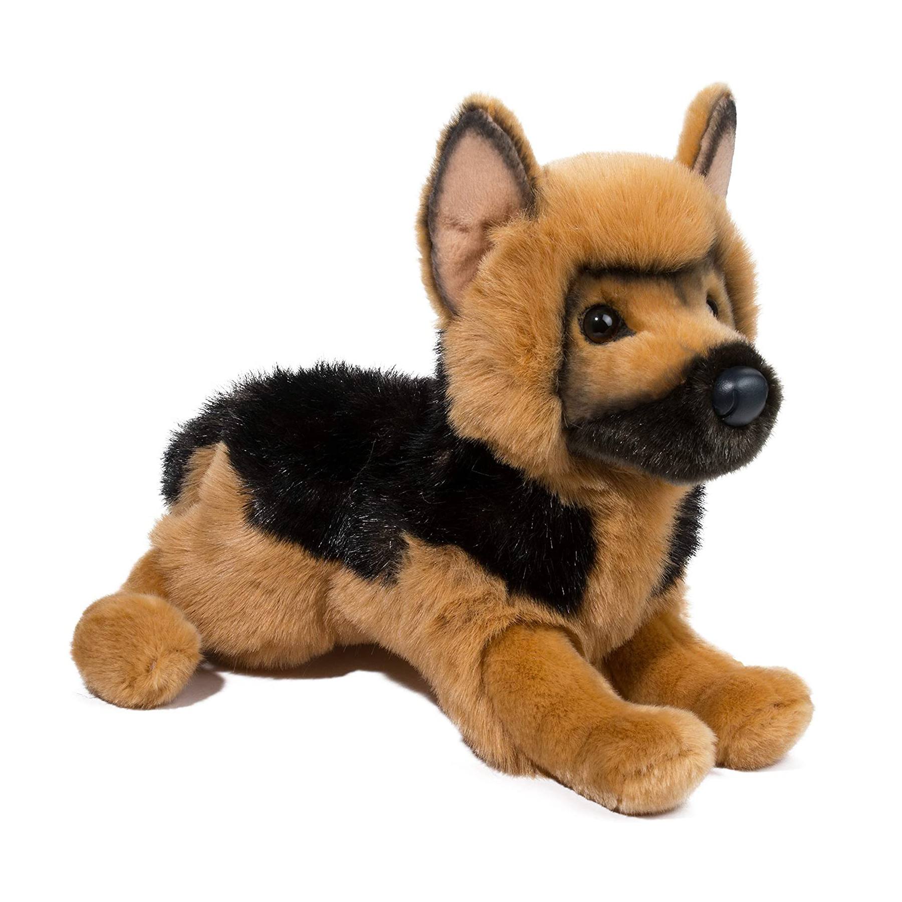 GENERAL Douglas Cuddle Toy plush 14" GERMAN SHEPHERD stuffed animal dog *no ball 