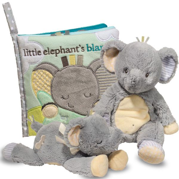 blue elephant baby toy