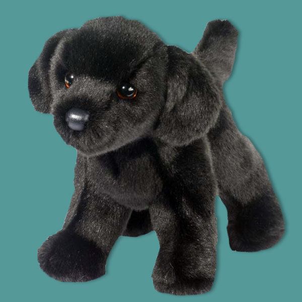 stuffed black lab puppy