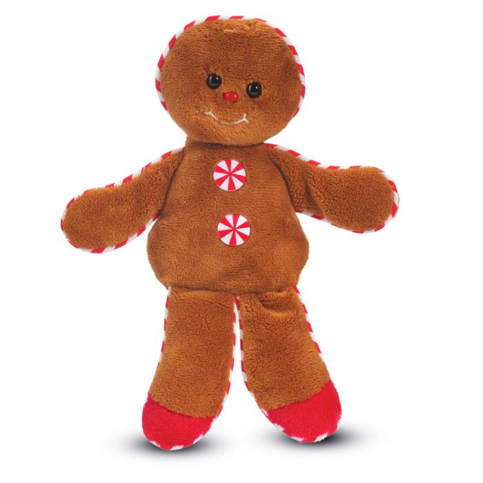 Gingerbread boy stuffed toy.