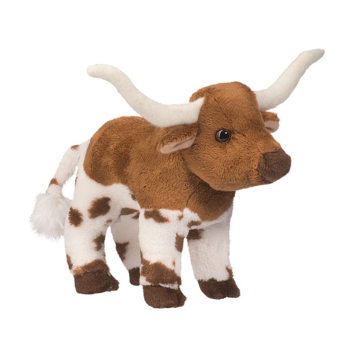 ZEB the LONGHORN STEER by Douglas Cuddle 7" stuffed plush animal toy COW 