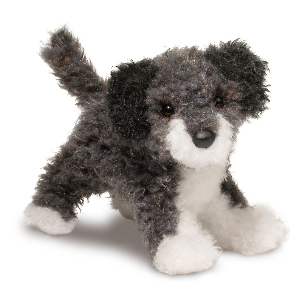 gray dog stuffed animal