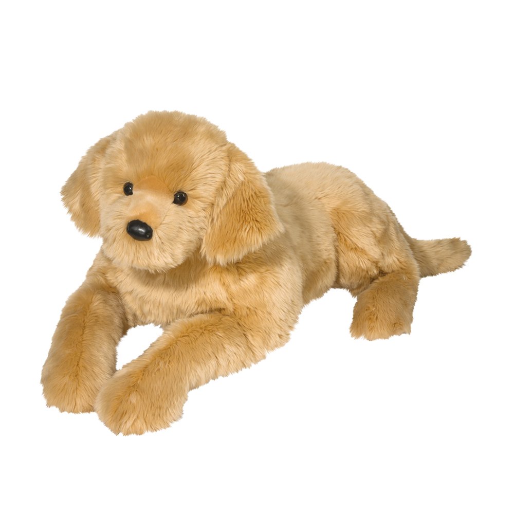 Douglas King Golden Retriever Plush – 16" Stuffed Animal Dog, Cuddly Washable Toy, Beige