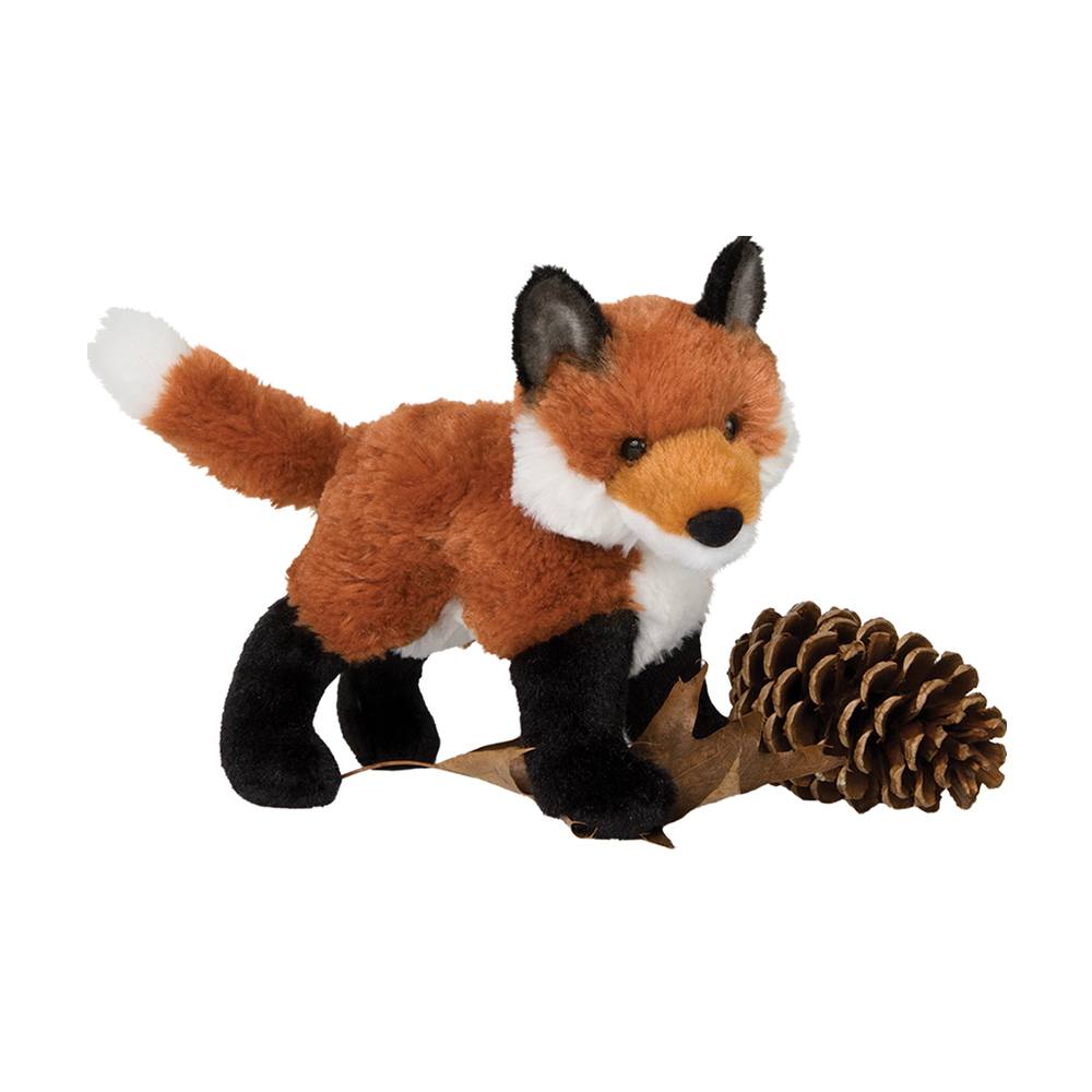 Douglas Plush Plush Scarlett 12" long red Fox stuffed animal cuddle toy 