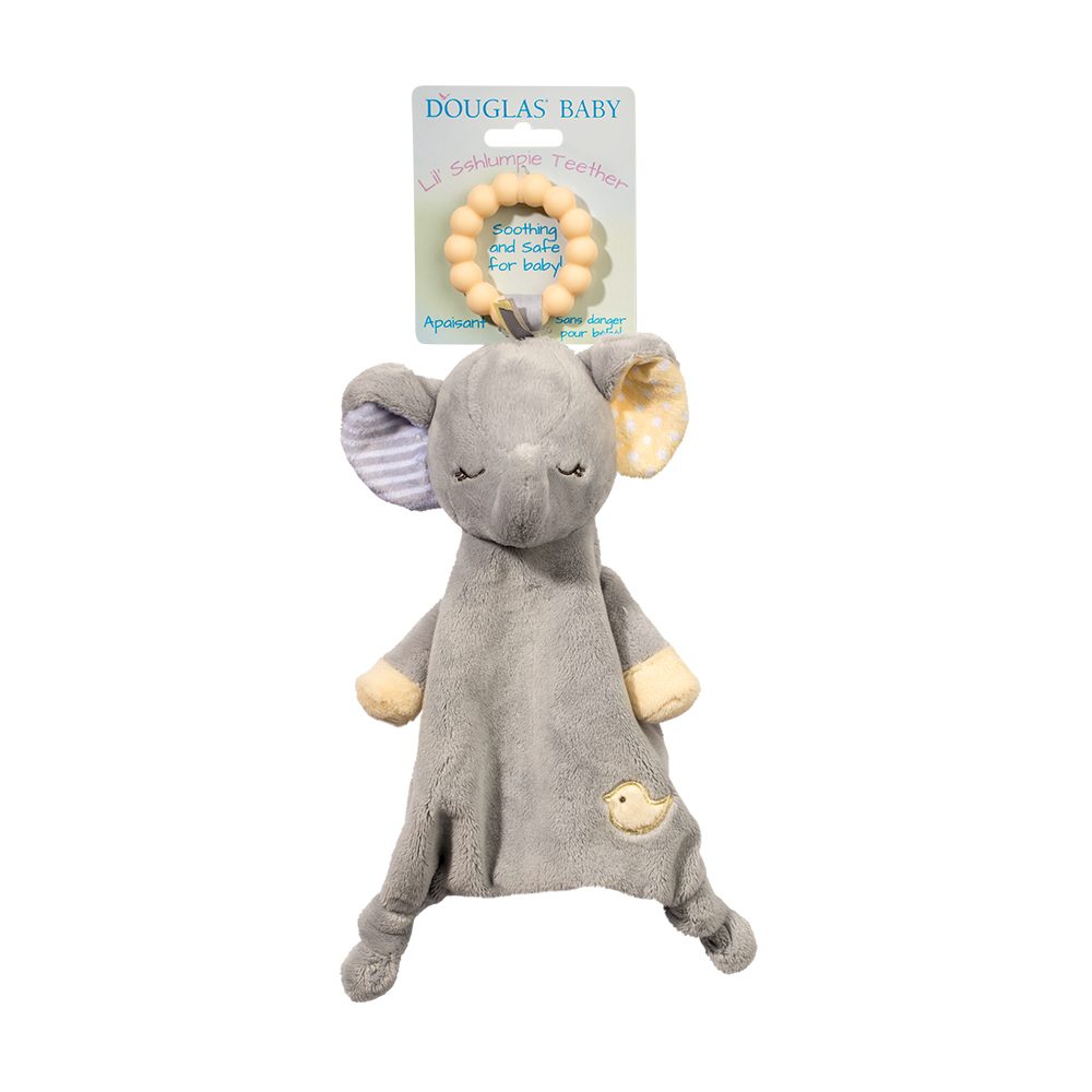 Gray Elephant Teether - Douglas Toys