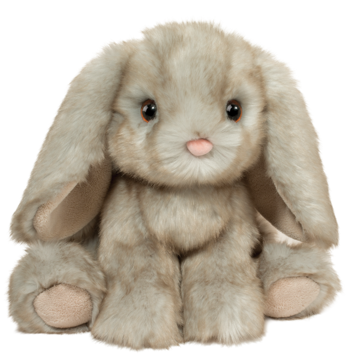sweet vintage gray stuffed animal bunny