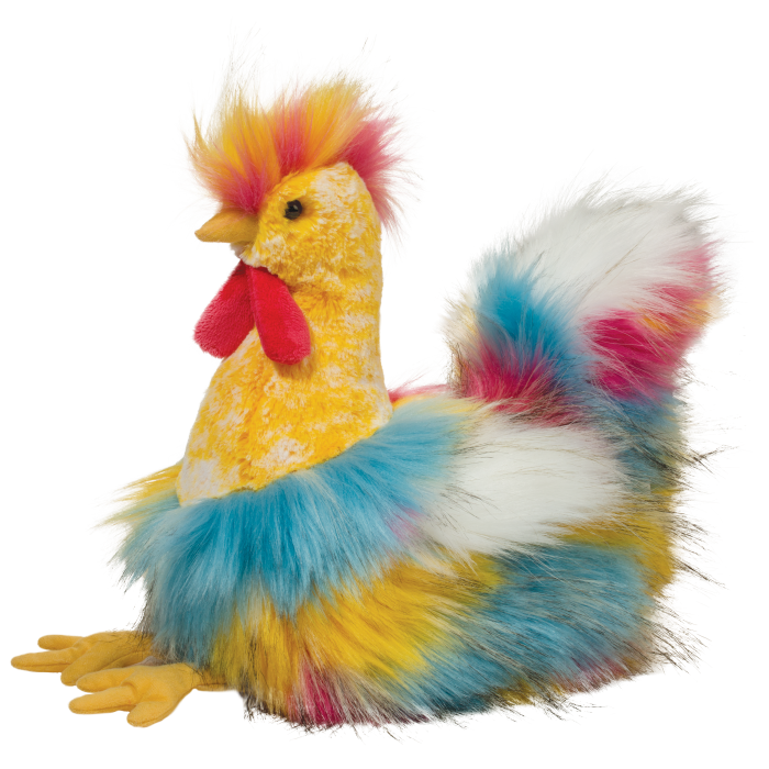 multi colored rooster stuffed animal