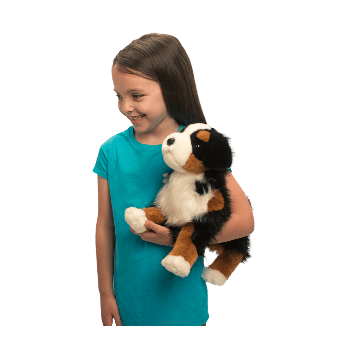 Bernese Mountain Dog stuffed animal is soft and adorable.