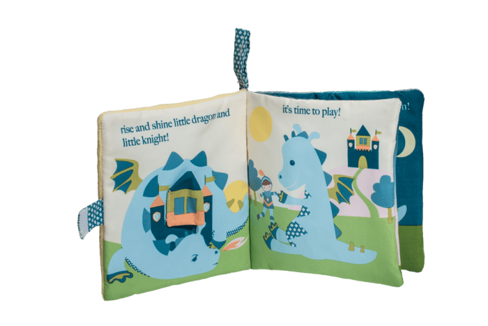 Magical dragon and knight soft book for baby.