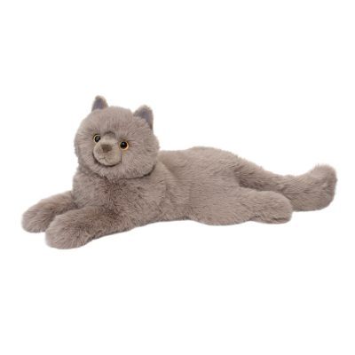 Douglas Scatter GRAY WHITE CAT Plush Stuffed Animal Silver Kitten Cuddle Toy NEW 